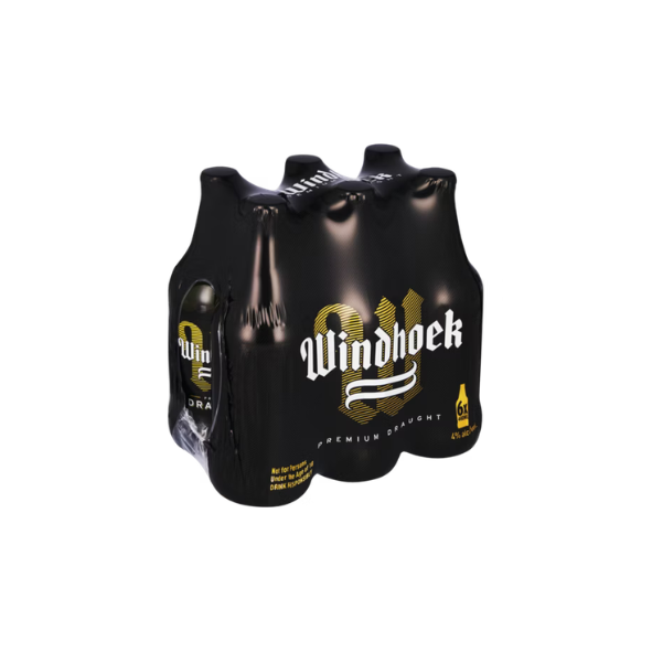Windhoek Premium Draught Beer 440ml (6 bottles) - Best Before End Feb 2026