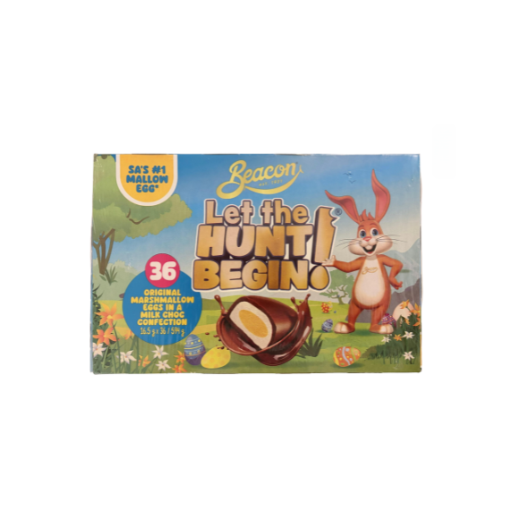 Beacon Original Marshmallow eggs in Milk Chocolate 16.5g (1 box of 36)